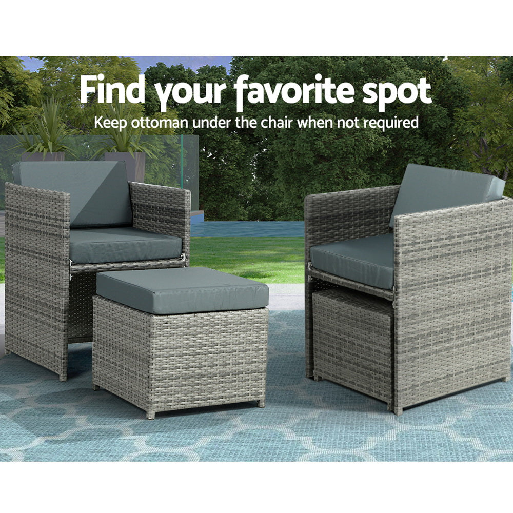 Rowes Bay 13 Piece Outdoor Dining Set, Grey