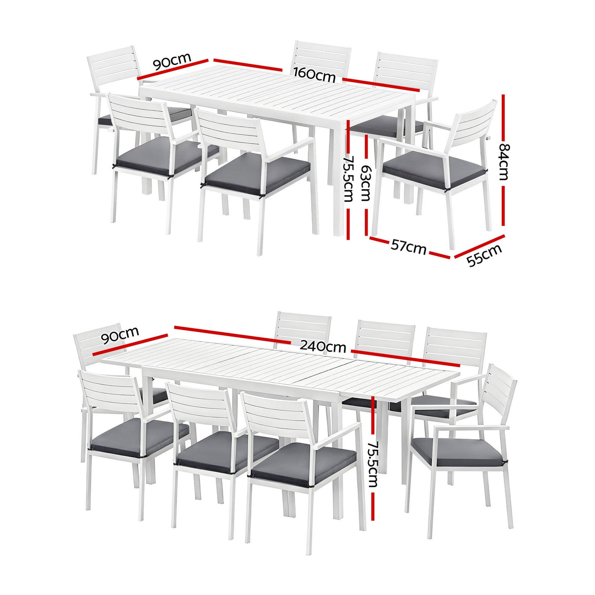 Currumbin 9 Piece Outdoor Dining Set, view 2