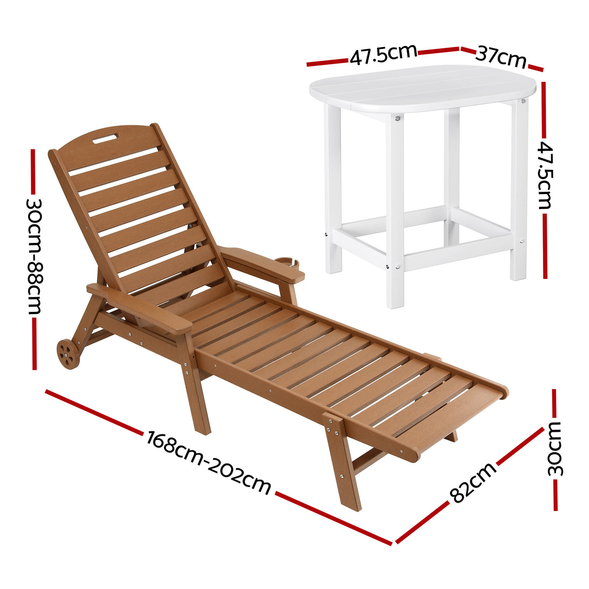 Moffat Beach 3 Piece Outdoor Lounge Set, Brown