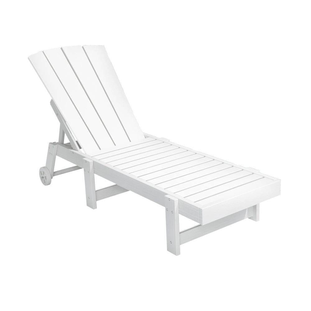 Long Beach Sun Lounger, White