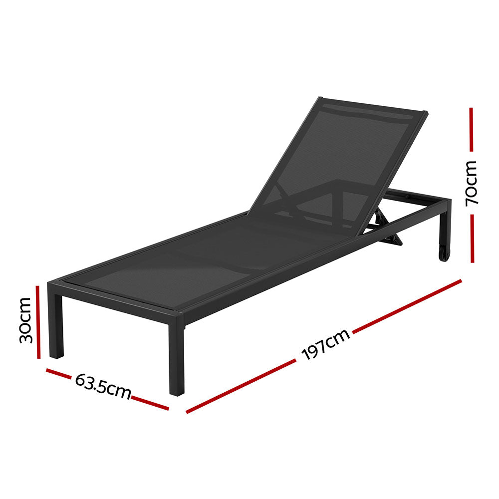Parkwood Sun Lounge, Black