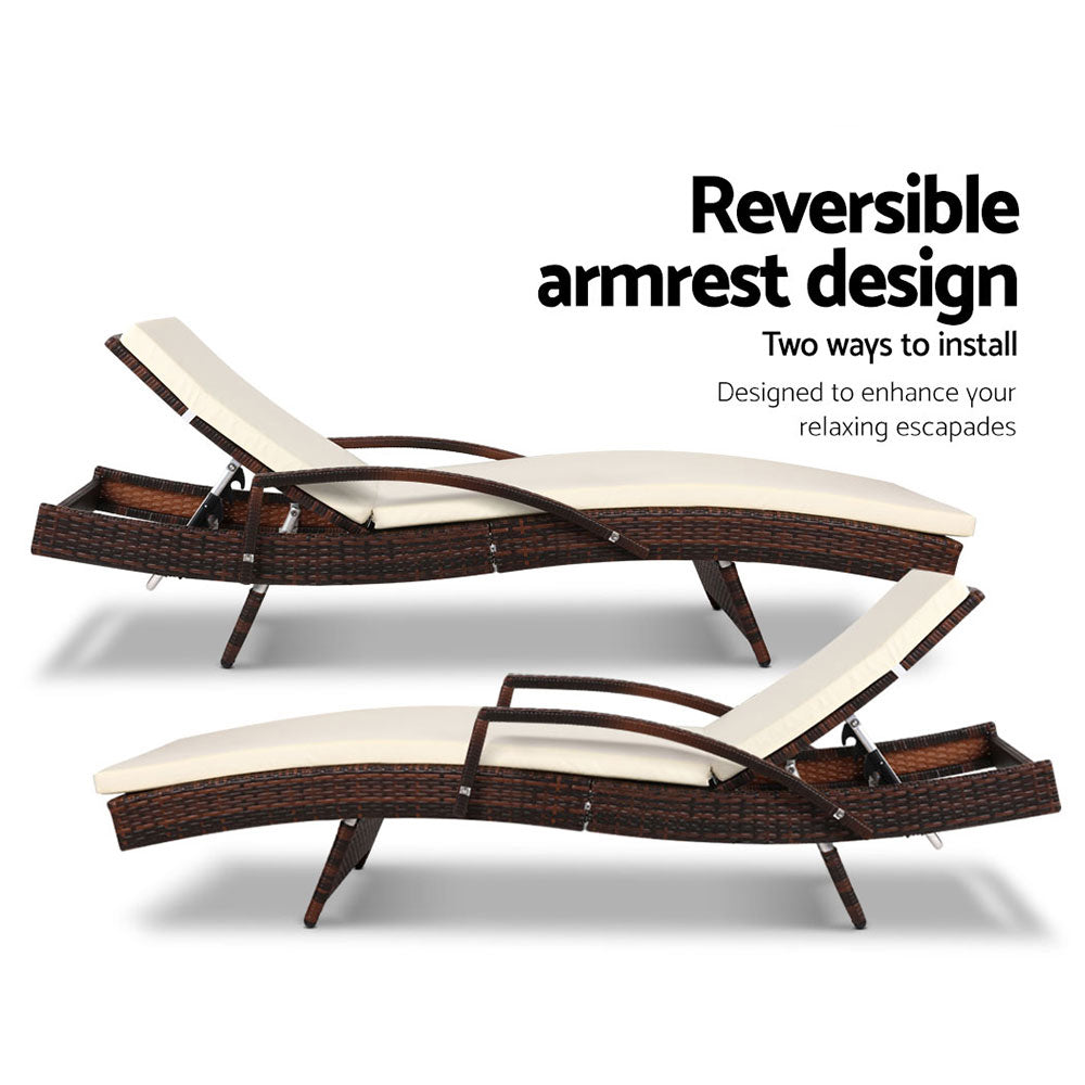 Margate Sun Lounger 2pcs