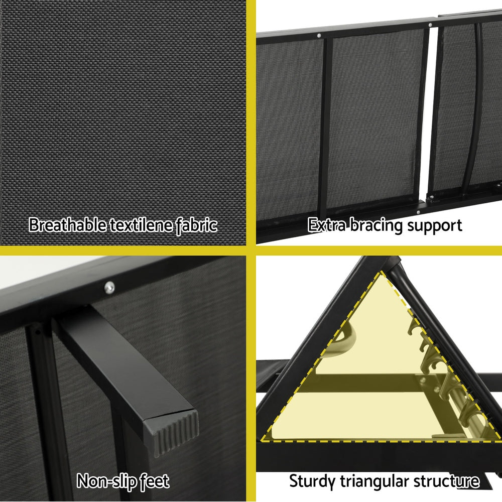 Keppel Sun Lounge, Black Steel