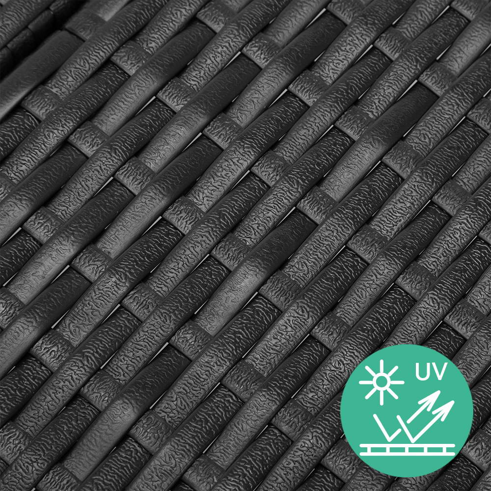 Agnes Water 2pcs Sun Lounge, Black Wicker
