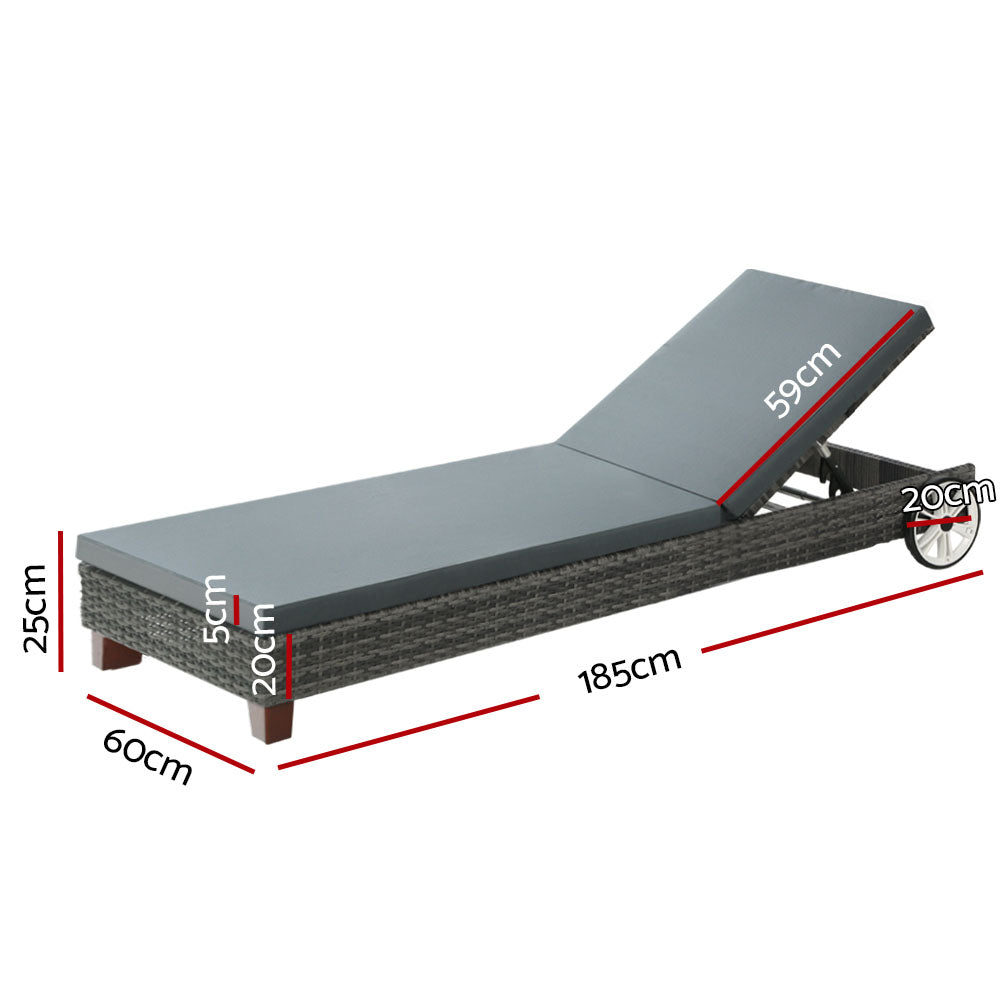 Gladstone Sun Lounge, Grey Aluminium