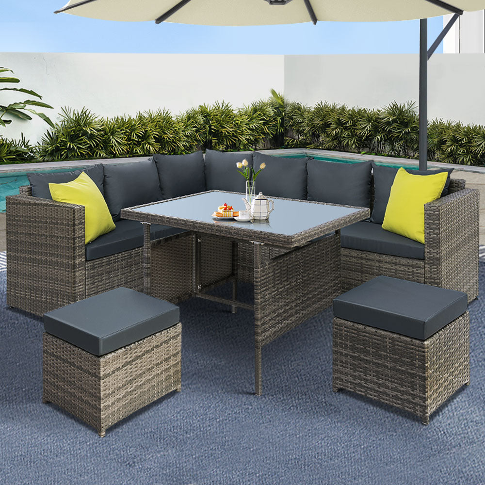 Woodgate 6 Piece Outdoor Dining Set, Grey