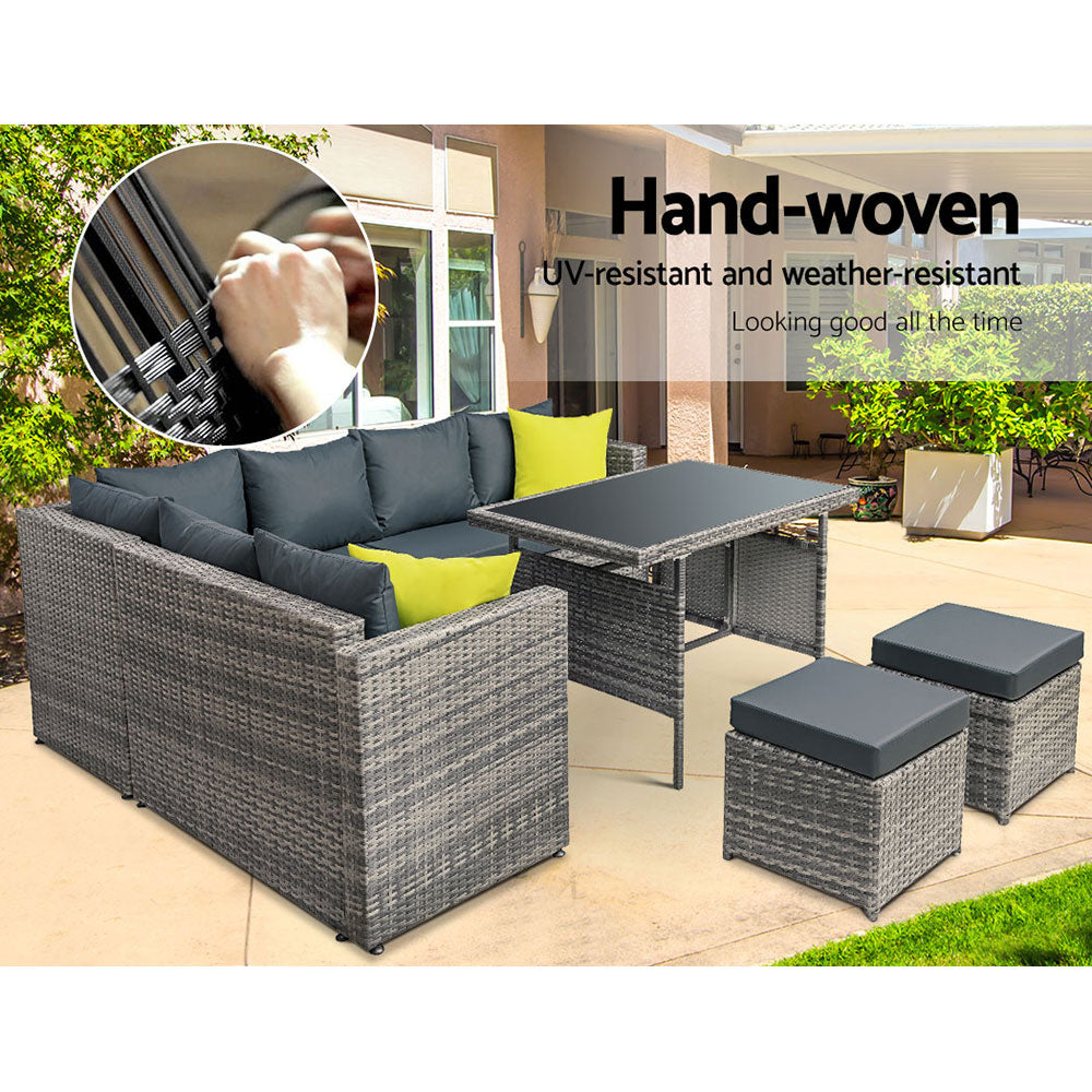 Woodgate 6 Piece Outdoor Dining Set, Grey