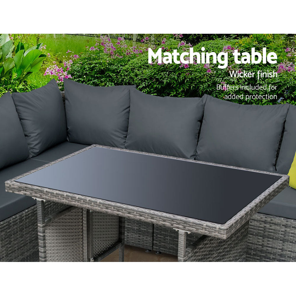 Woodgate 6 Piece Outdoor Dining Set, Grey