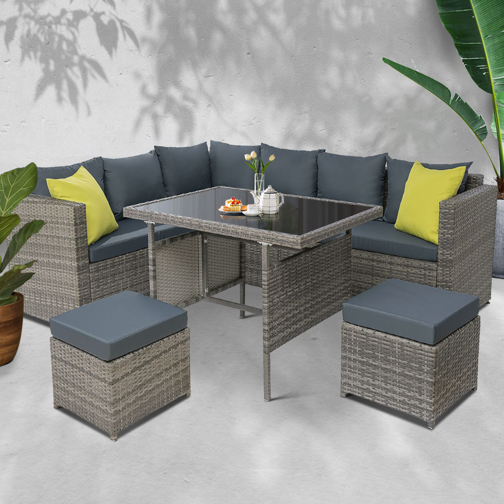 Woodgate 6 Piece Outdoor Dining Set, Grey