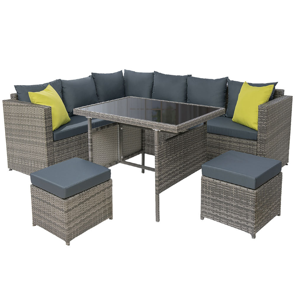 Woodgate 6 Piece Outdoor Dining Set, Grey