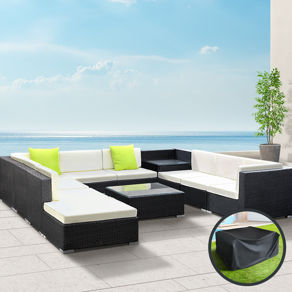 Collaroy 11 Piece Outdoor Lounge Set, view 8