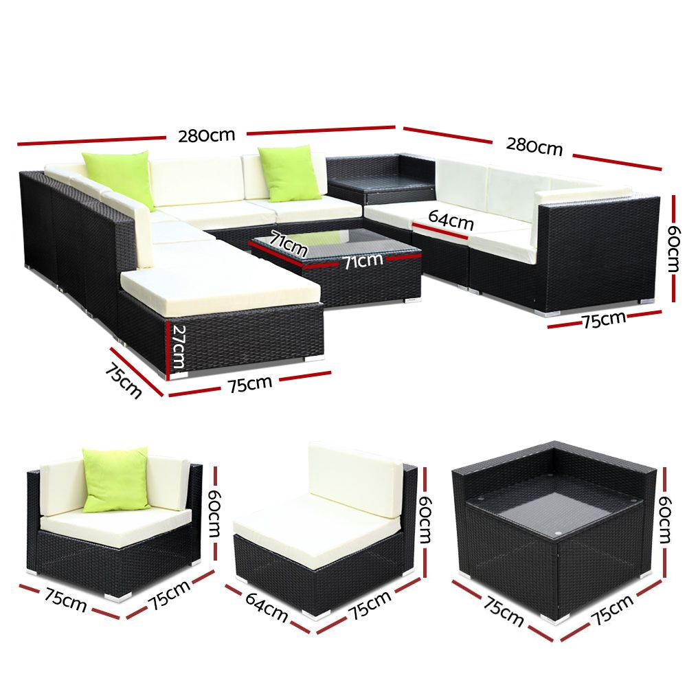 Curl Curl 11 Piece Outdoor Lounge Set, view 2