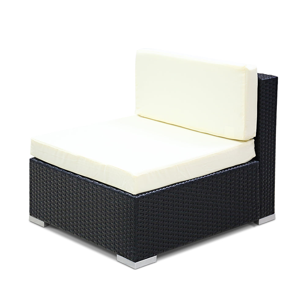 Cooroy 2 Piece Outdoor Sofa Set, Black