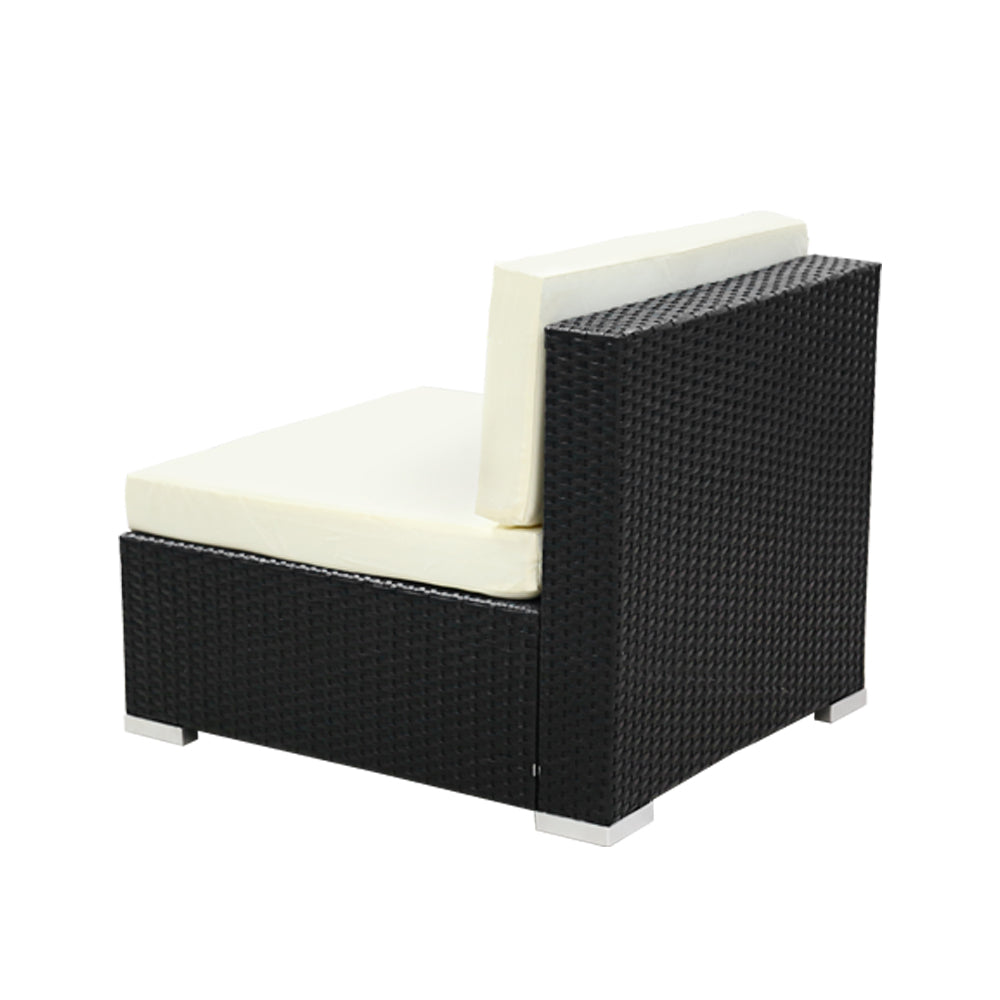 Cooroy 2 Piece Outdoor Sofa Set, Black