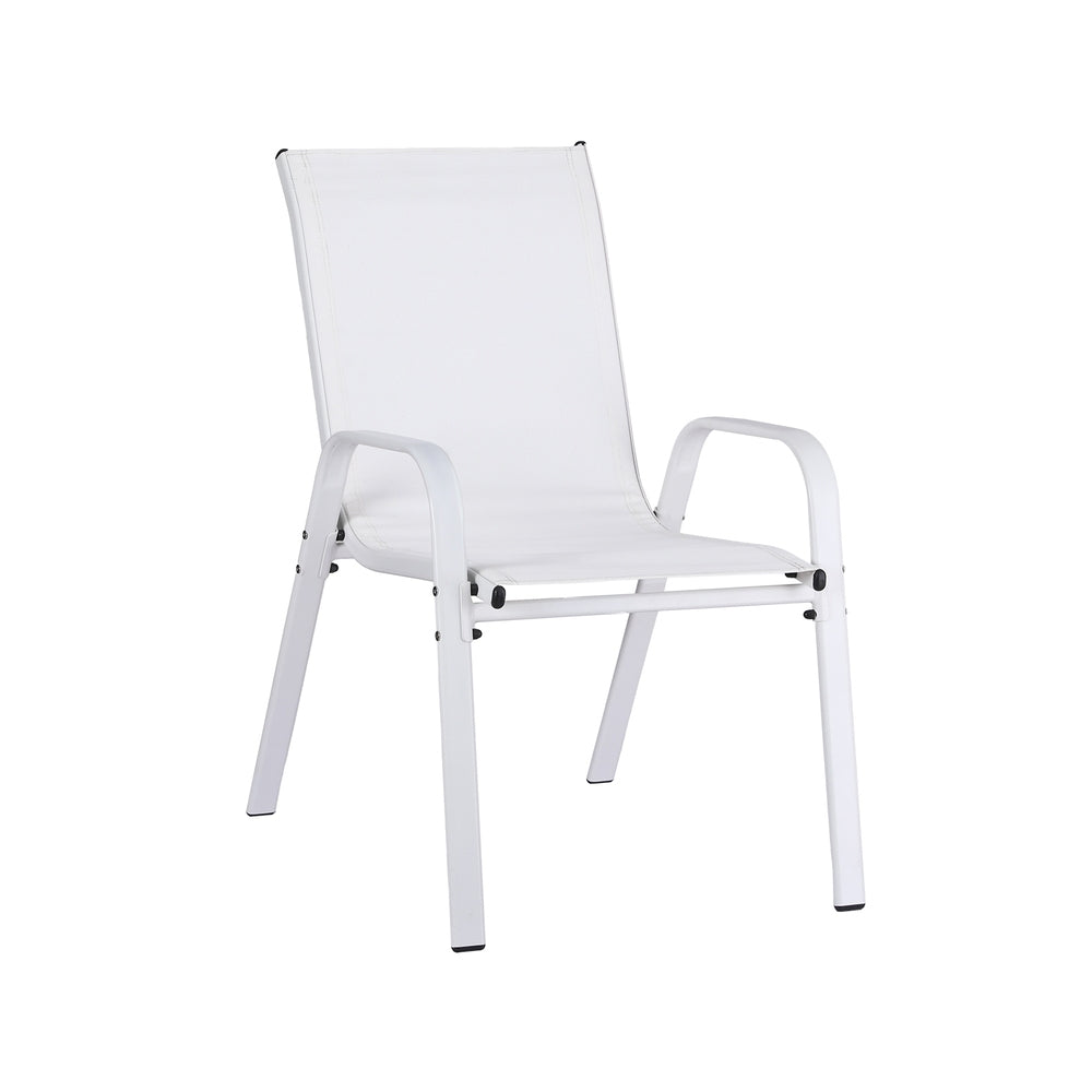 Narooma Stackable Outdoor Chair, White 2pcs image 3