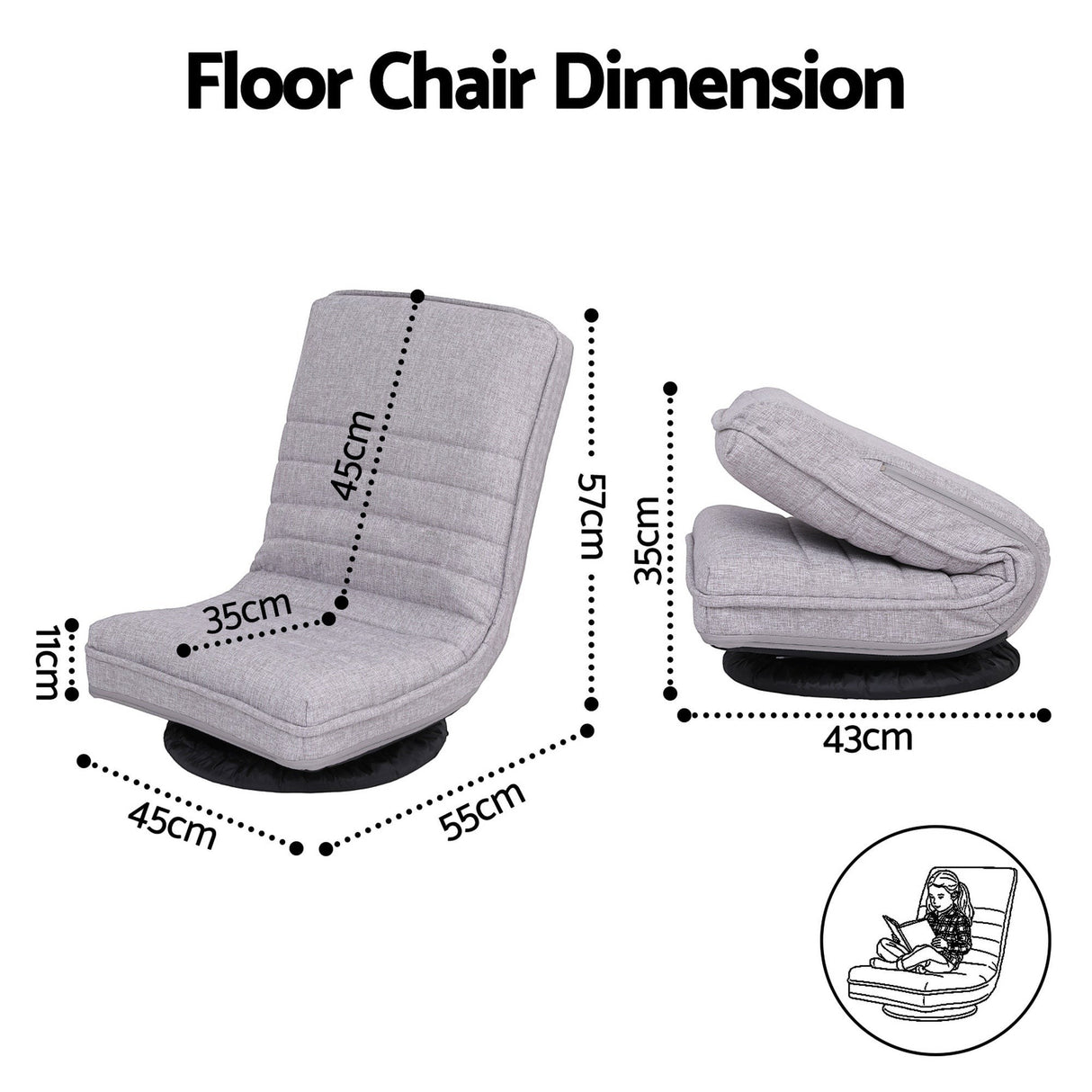 Blackheath Floor Chair, Grey