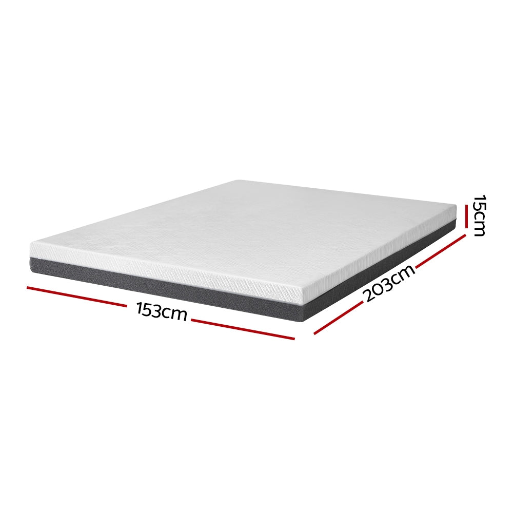 Giselle Bedding 15cm Cool Gel Memory Foam Mattress — Dual-Sided Firmness — Allure Home Collections