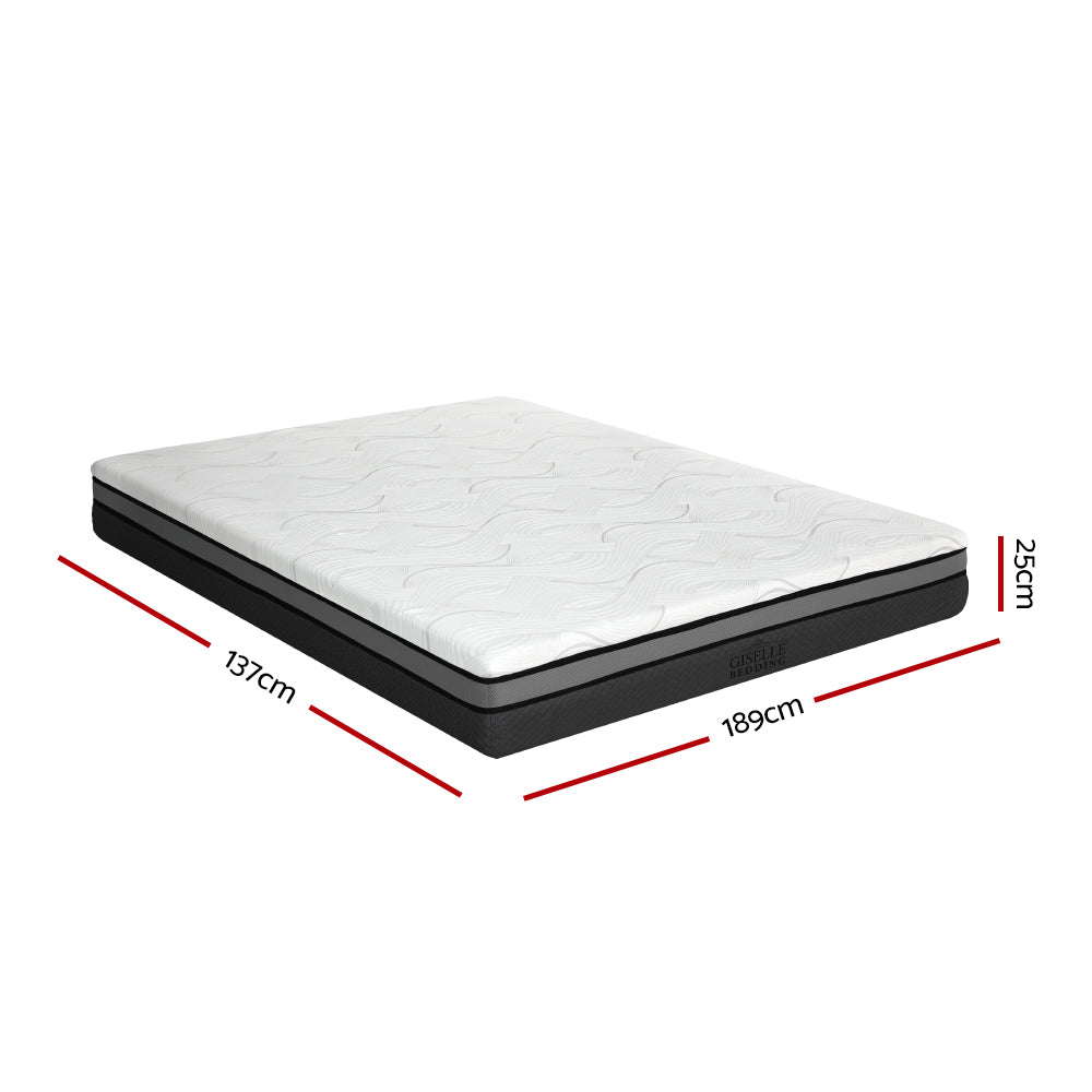 Medium Firm Cooling Gel Memory Foam Mattress, 25cm Double