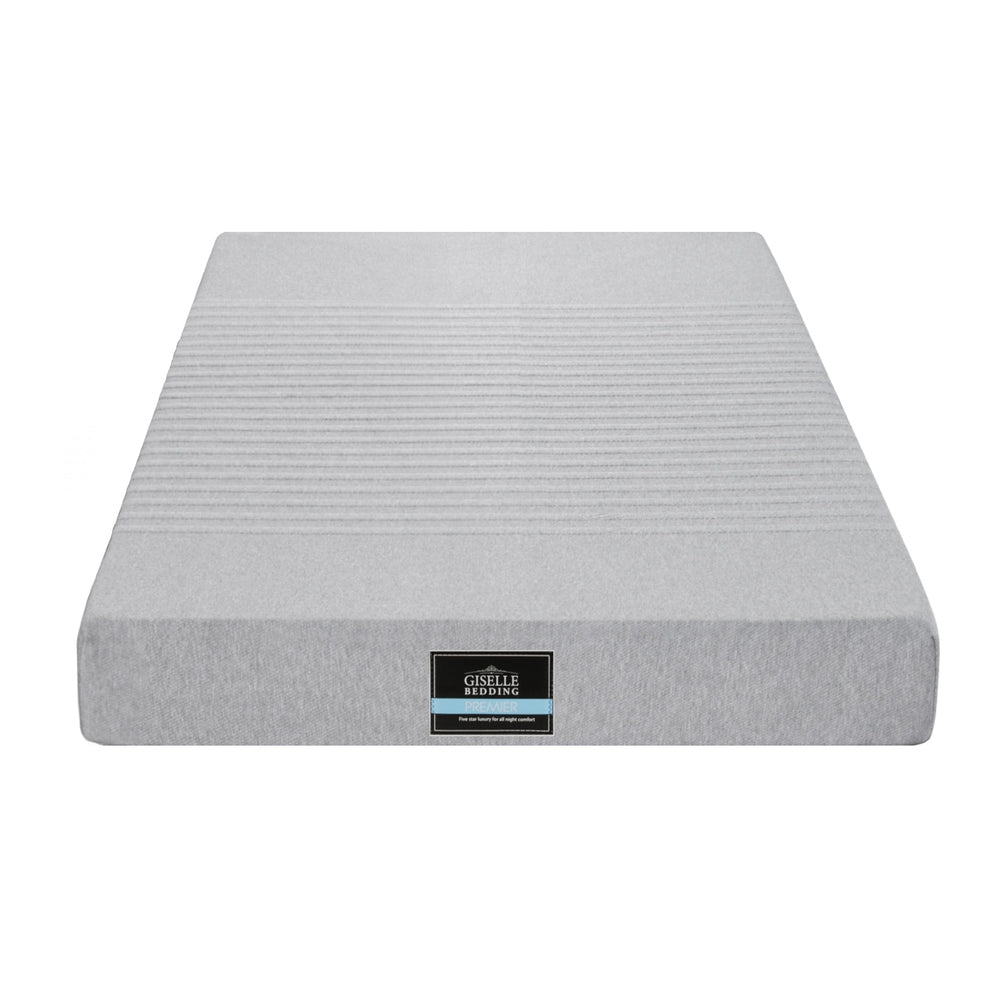 Giselle Bedding 15cm Cool Gel 7-Zone Memory Foam Mattress — Charcoal Foam, Bamboo Cover — Allure Home Collections