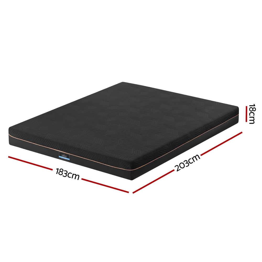 Medium Firm Gel Memory Foam Mattress, 18cm King