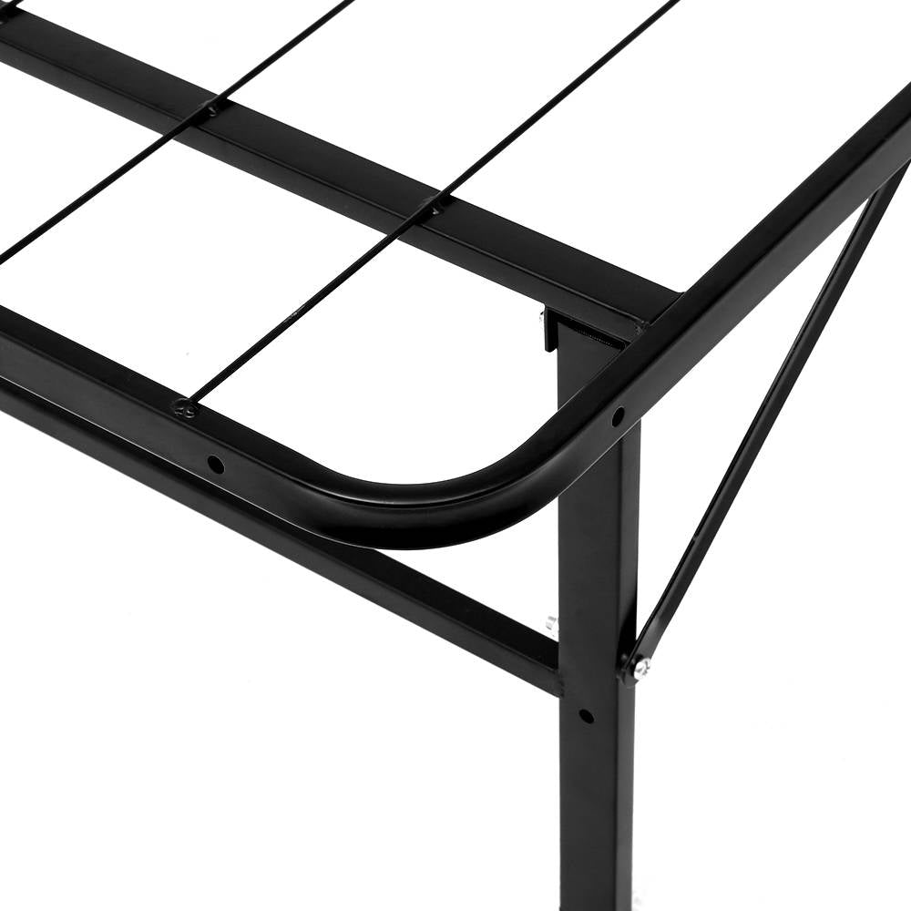 Artiss folding double metal bed frame showing powder-coated steel construction — Allure Home Collections