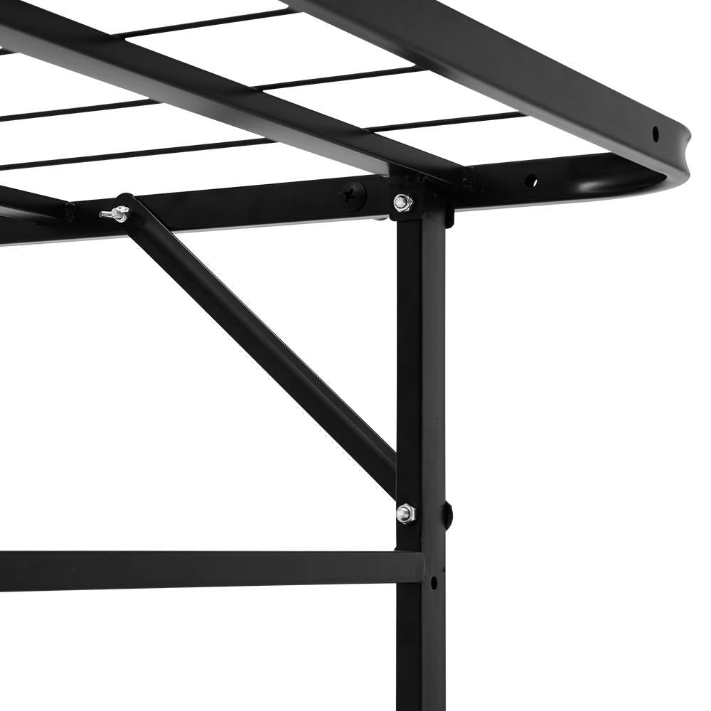 Artiss folding queen metal bed frame showing powder-coated steel construction — Allure Home Collections