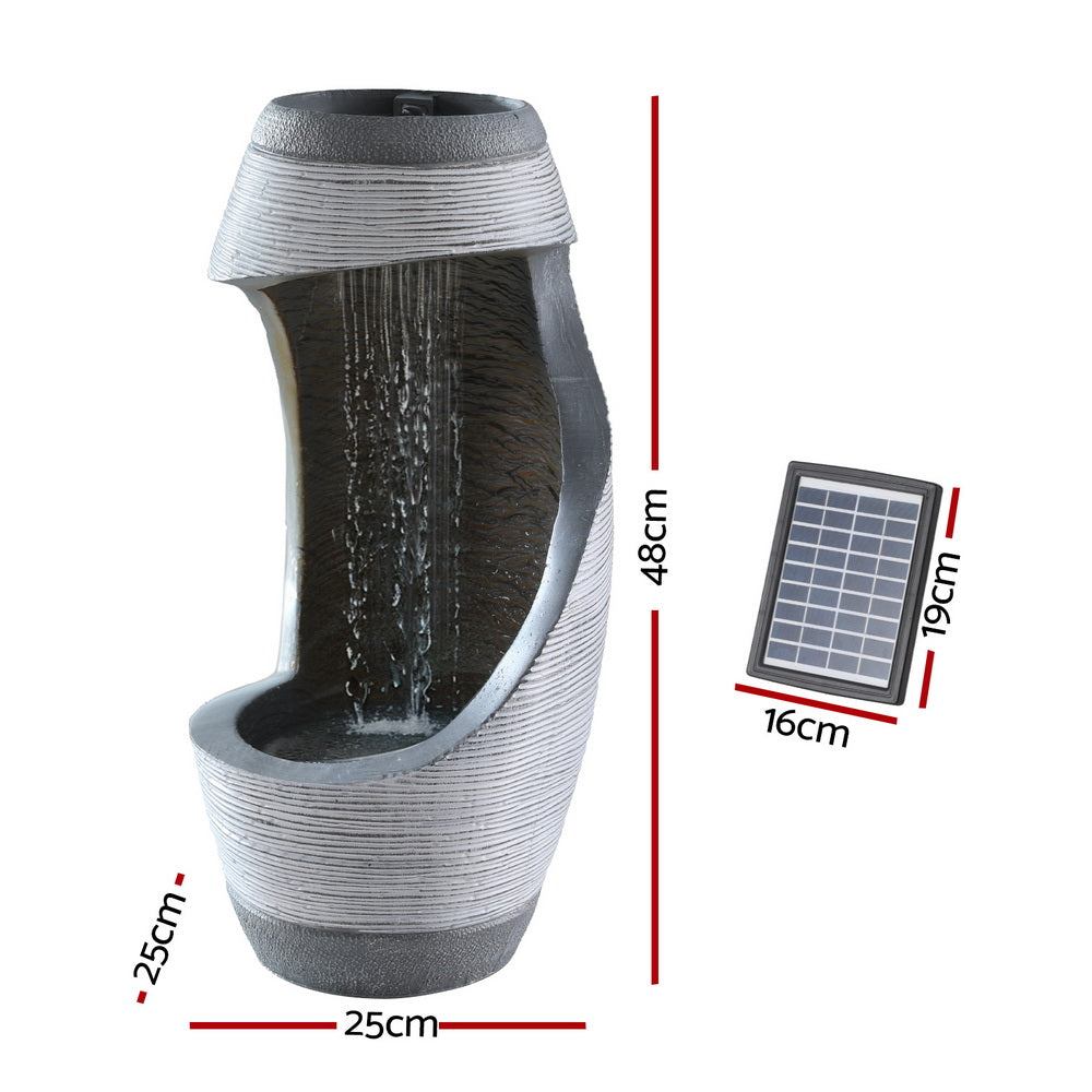 Solar-Powered Elegant Water Fountain Bird Bath