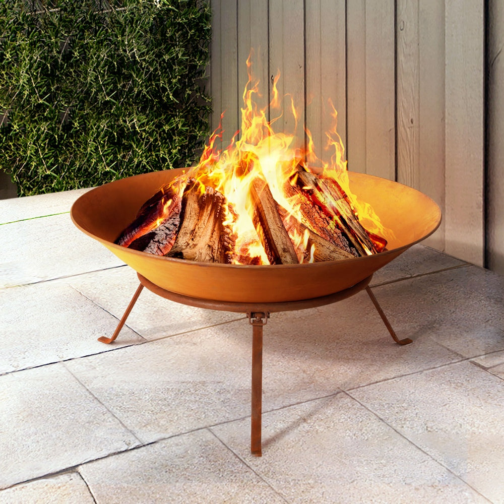 Port Elliot Rustic Fire Pit Bowl, 70cm Iron