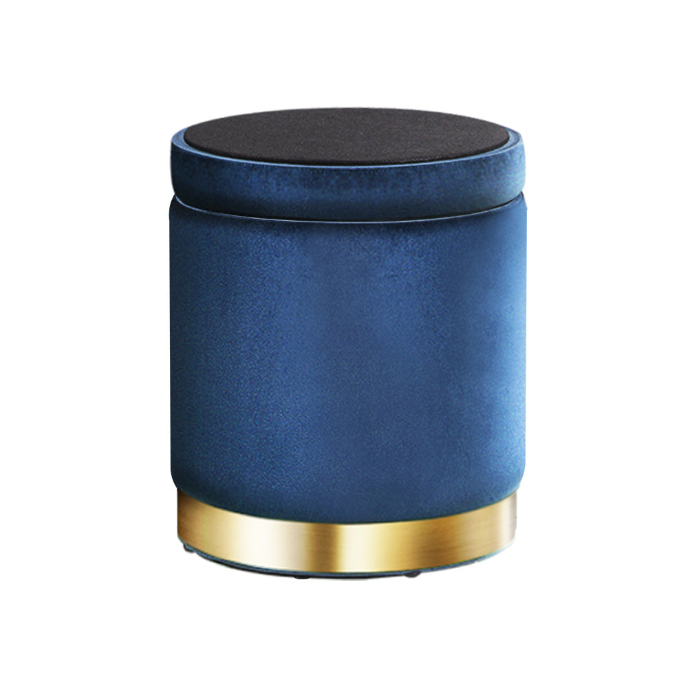 Artiss Tufted Velvet Storage Ottoman with Gold Accent Charcoal Grey Cream or Green — Allure Home Collections