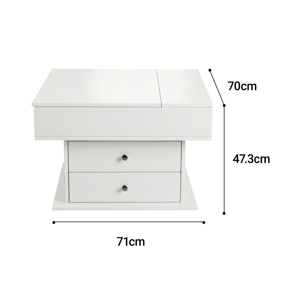 Launching Place Lift Top Coffee Table, White