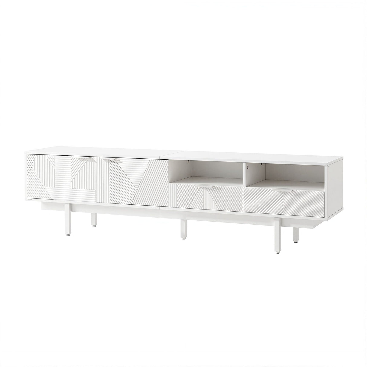 Bridport 200cm Entertainment Unit, White