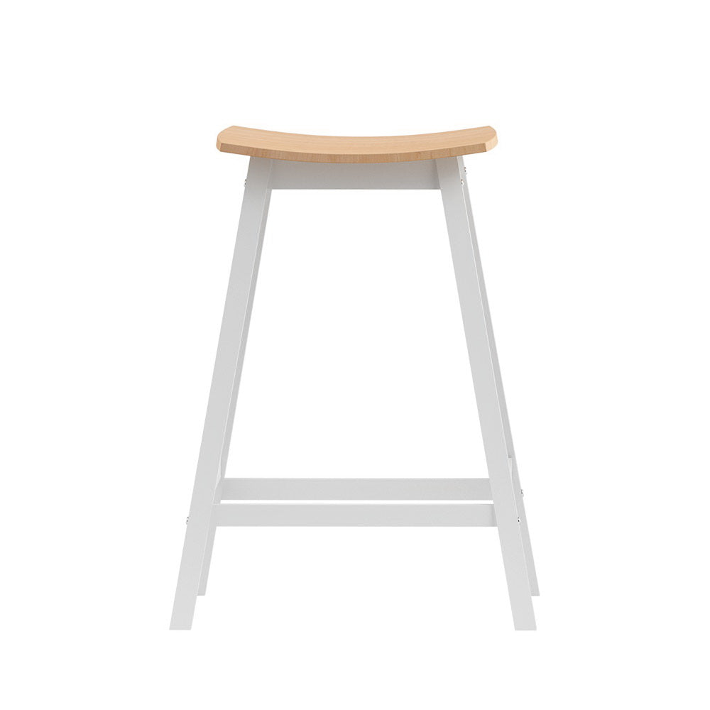 Two Artiss Ari wooden bar stools at kitchen counter — Allure Home Collections