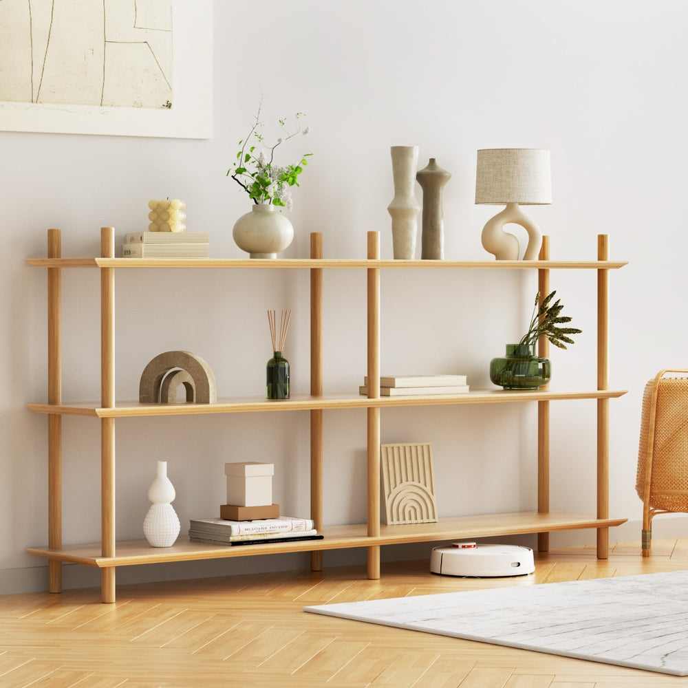 Burnside 3 Tier Bookshelf, Pine