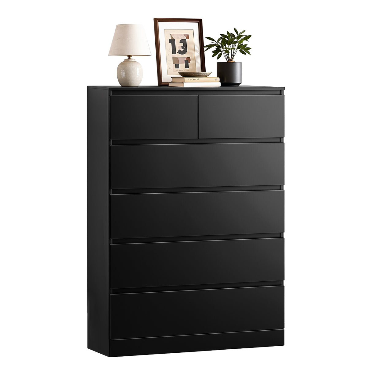 Bowral 6 Drawer Tallboy, Black view 9