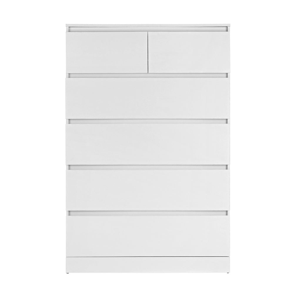 Bowral 6 Drawer Tallboy, White view 4