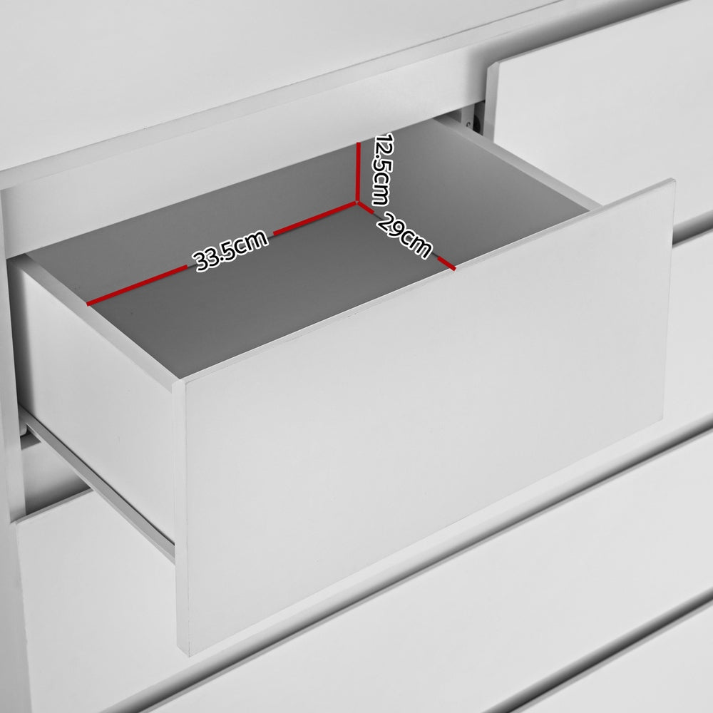 Bowral 6 Drawer Tallboy, White view 6