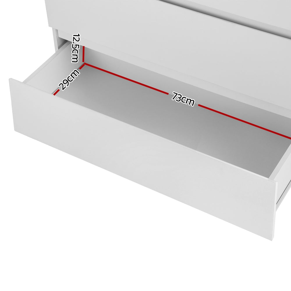 Bowral 6 Drawer Tallboy, White view 7