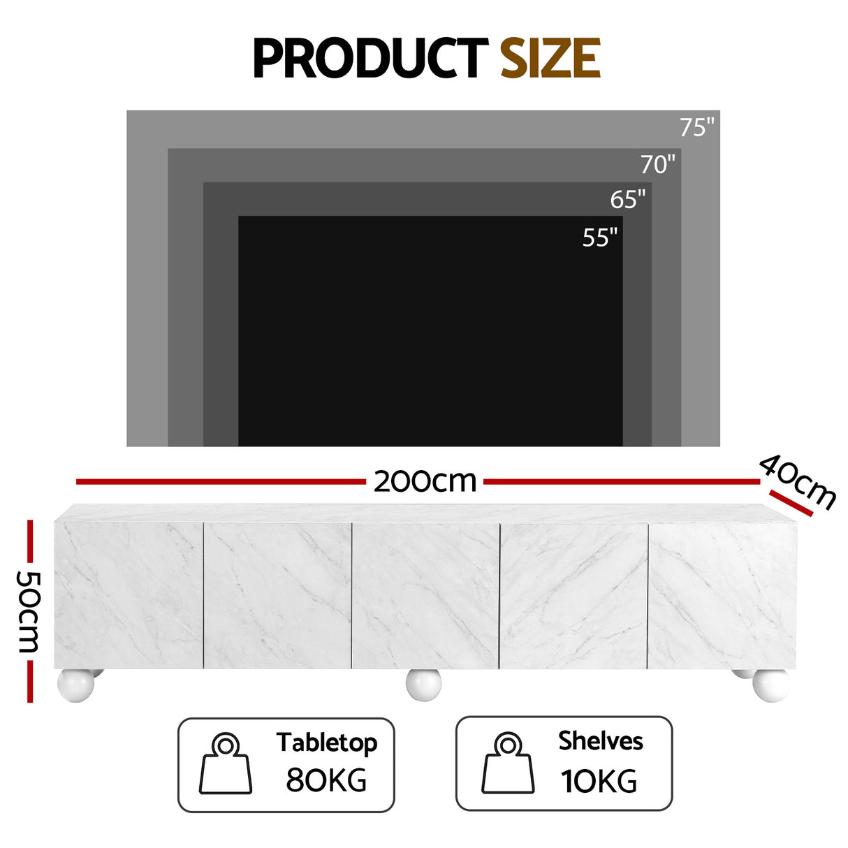 Beauty Point 200cm Entertainment Unit, White