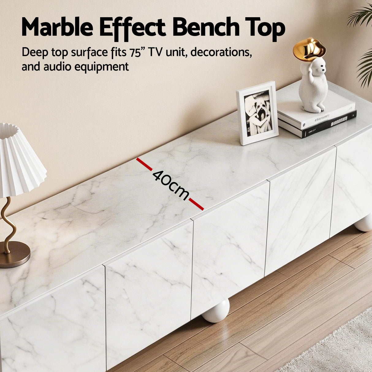 Beauty Point 200cm Entertainment Unit, White