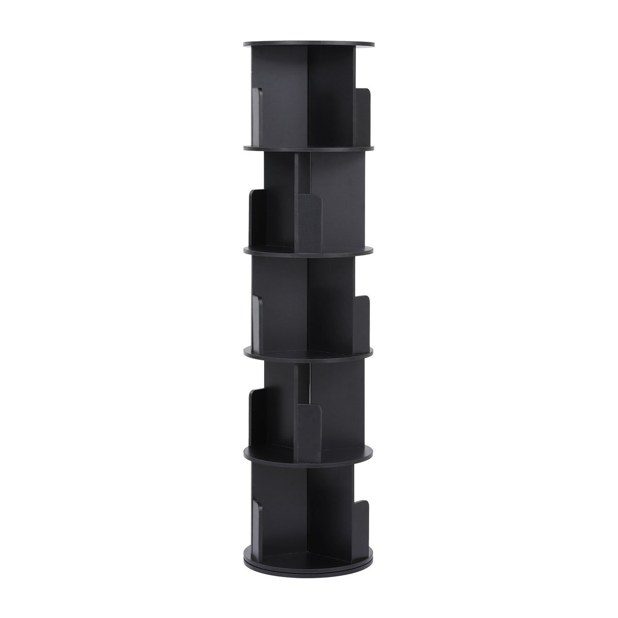 Prospect 5 Tier Rotating Bookshelf, Black