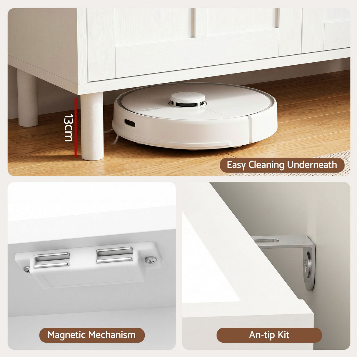 Great Western 8 Tier Shoe Cabinet, White image 9