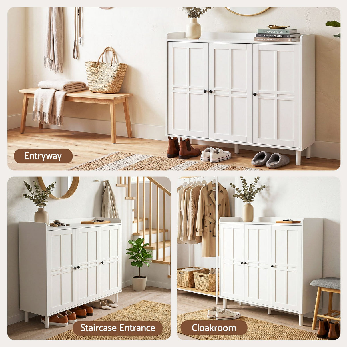 Great Western 8 Tier Shoe Cabinet, White image 10