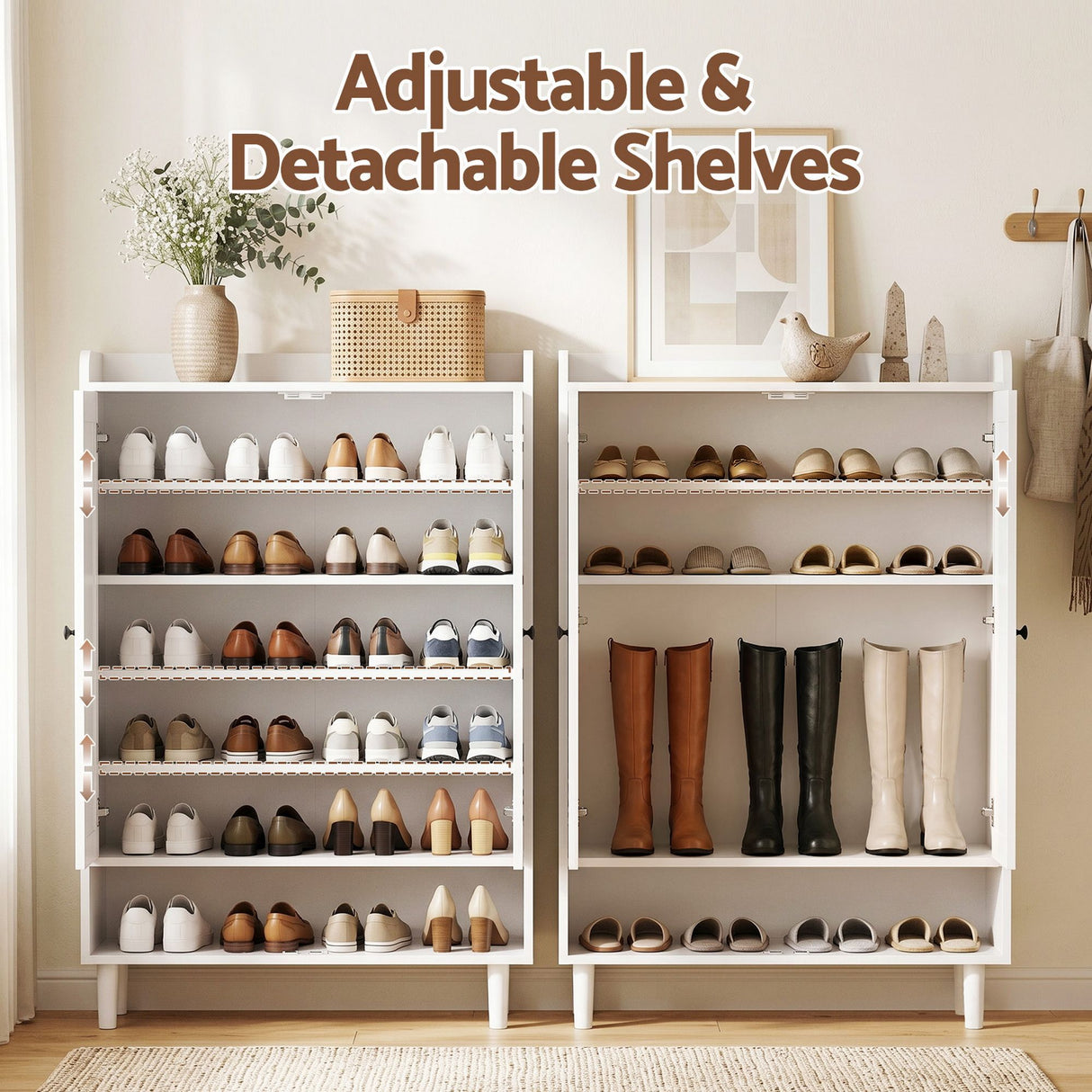 Dundonnell 6 Tier Shoe Cabinet, White