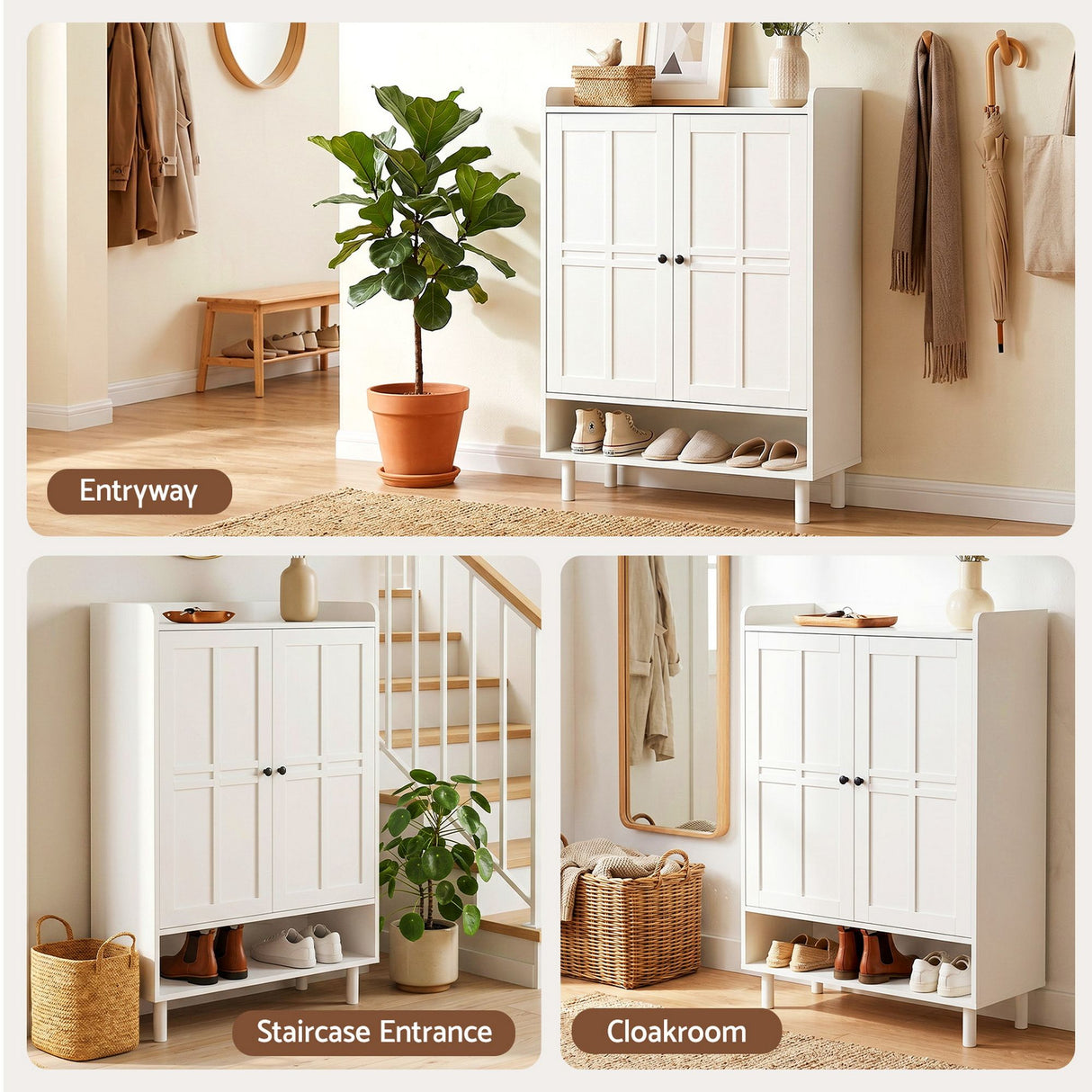 Dundonnell 6 Tier Shoe Cabinet, White