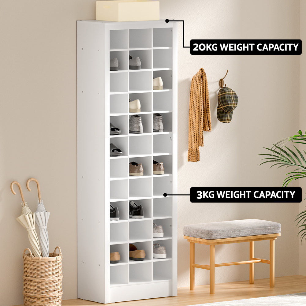 Caramut 12 Tier Shoe Rack, White