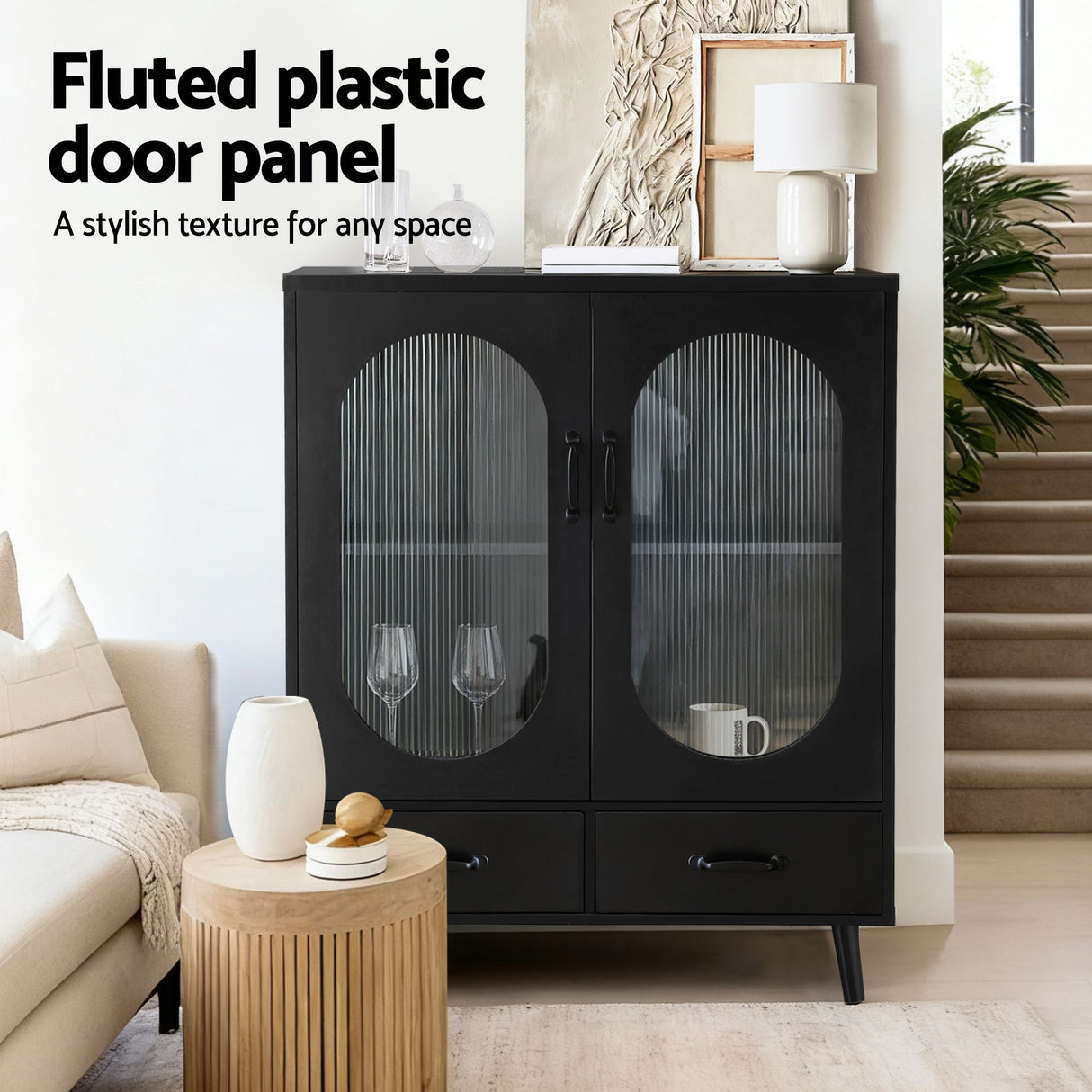 Morgan 2 Door Buffet Sideboard, Black