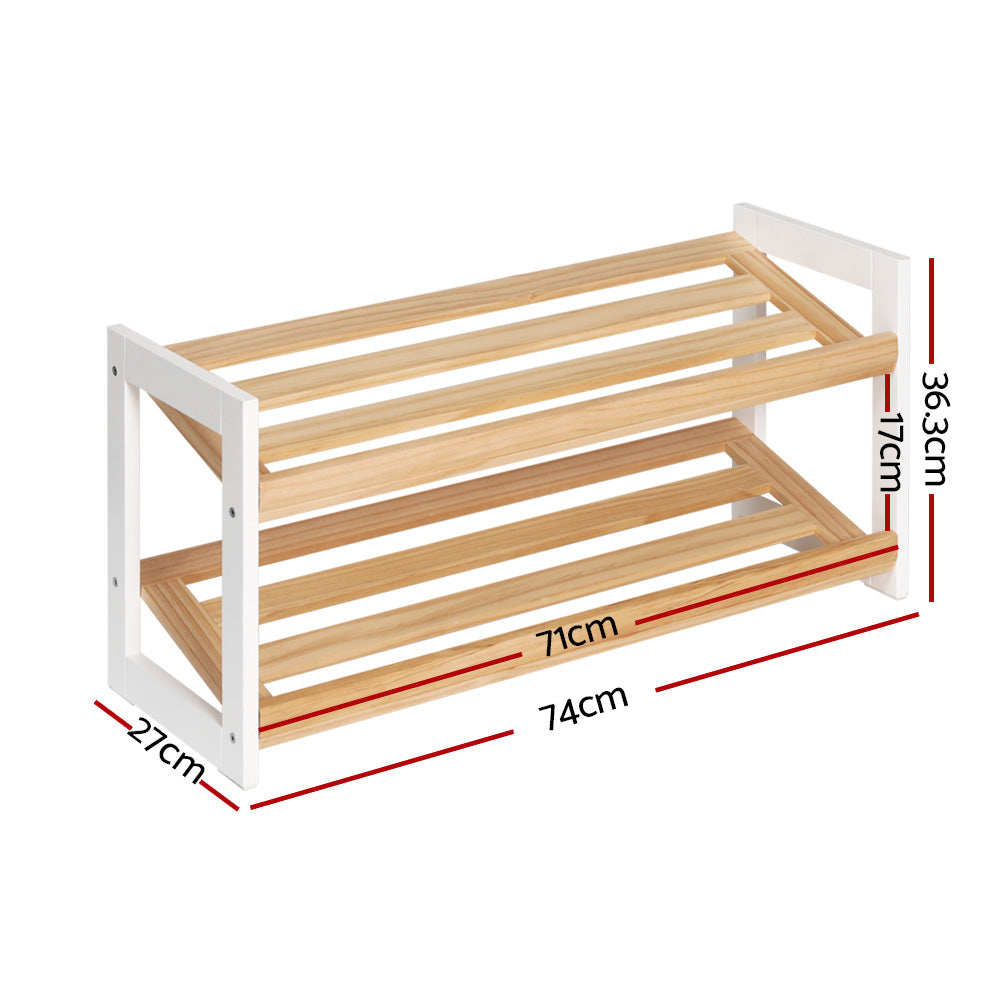 Elegant 2-Tier Shoe Rack for Stylish Storage