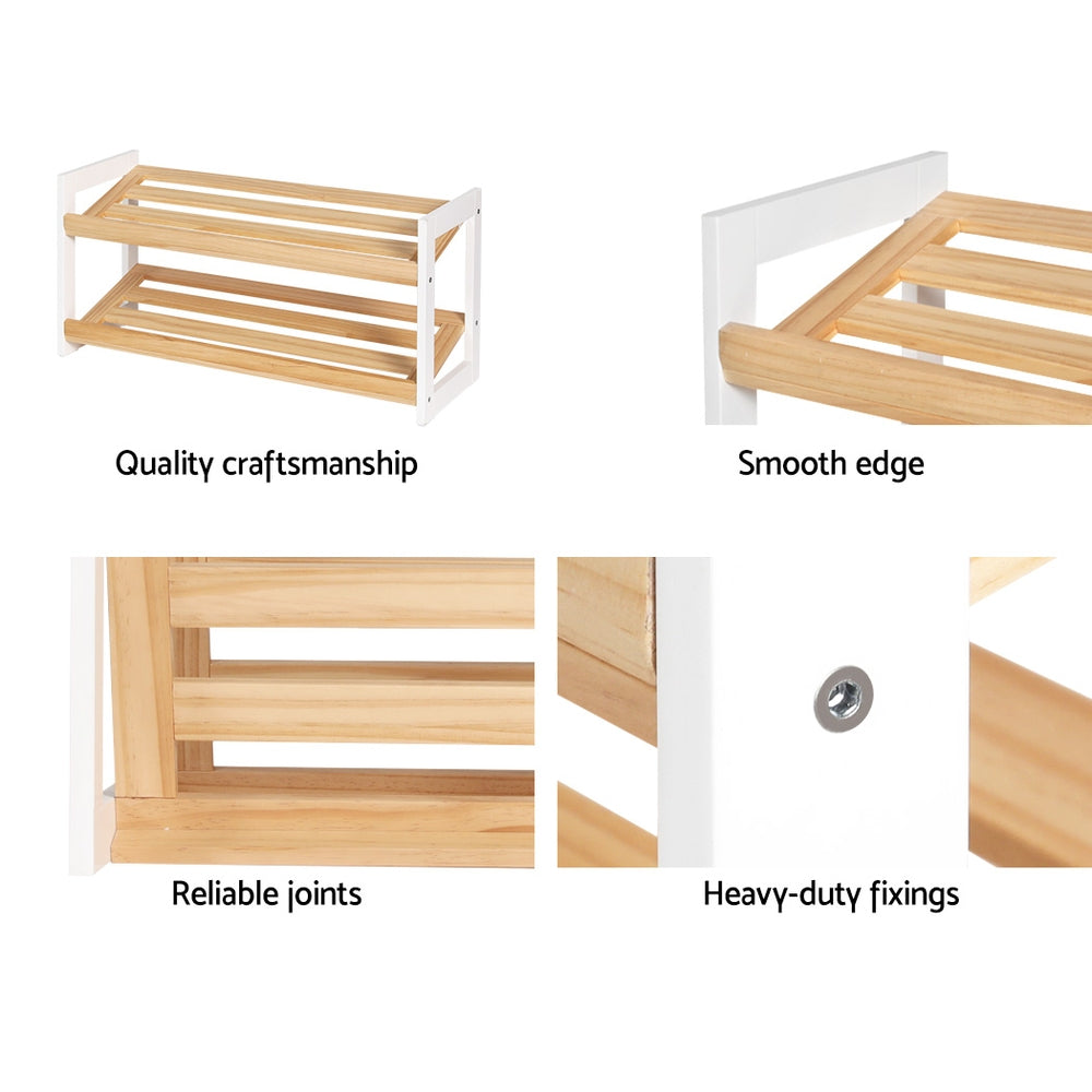 Elegant 2-Tier Shoe Rack for Stylish Storage