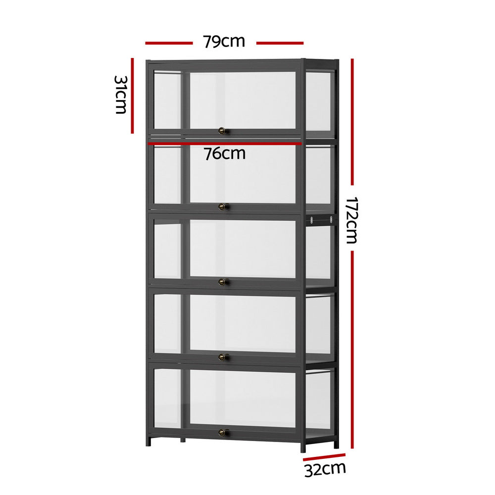 Hawthorn 5 Tier Display Shelf, Black