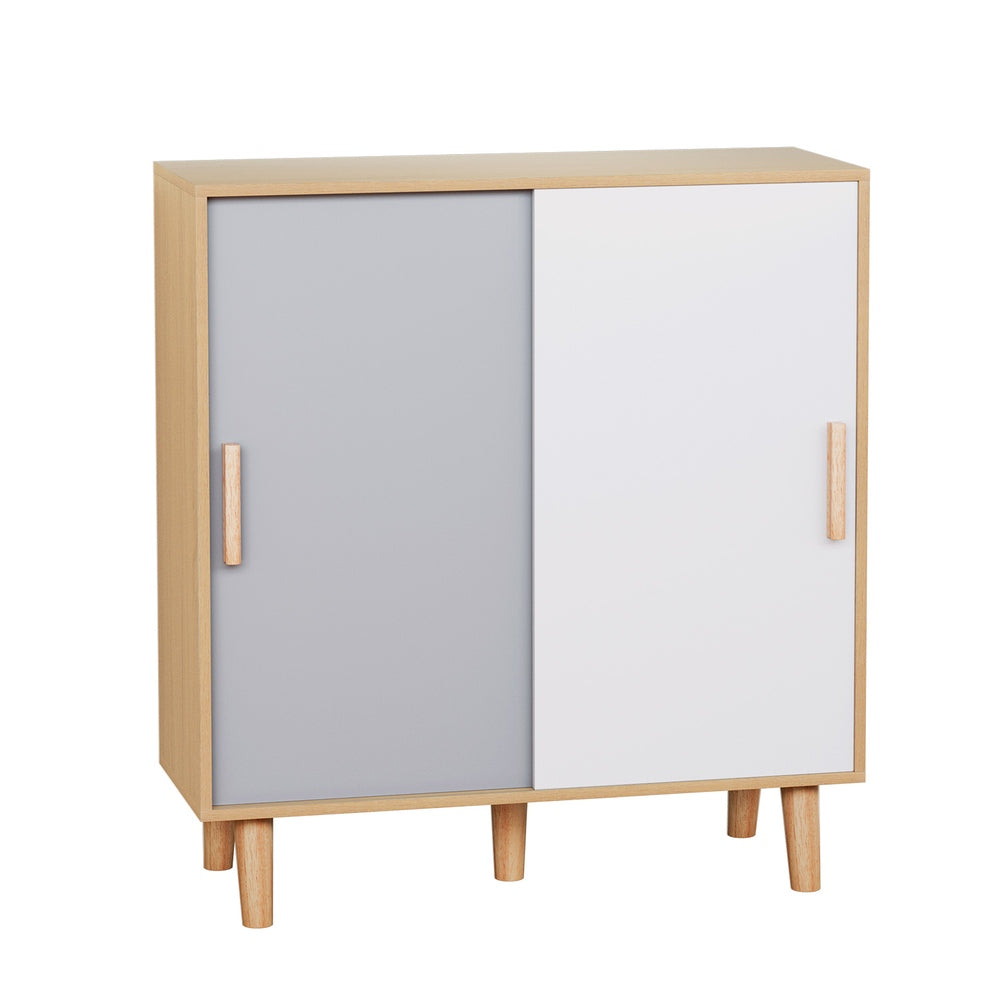 Priego Shoe Cabinet, 30 Pairs, Sliding Doors